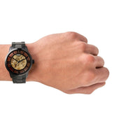  Shop Authentic Fossil Townsman Automatic Skeleton Black Dial Black Steel Strap Watch for Men - ME3197 - Luxxuri