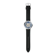  Shop Authentic Fossil Townsman Automatic Skeleton Blue Dial Black Leather Strap Watch for Men - ME3200 - Luxxuri