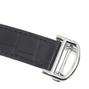  Shop Authentic Cartier Ballon Bleu De Cartier Silver Dial Black Leather Strap Watch for Women - WSBB0028 - Luxxuri