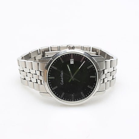  Shop Authentic Calvin Klein Infinity Black Dial Silver Steel Strap Watch for Men - K5S34141 - Luxxuri
