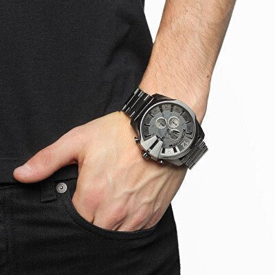  Shop Authentic Diesel Mega Chief Chronograph Grey Dial Gunmetal Men's Watch - DZ4282 - Luxxuri
