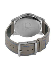  Shop Authentic Calvin Klein City Silver Dial Grey Leather Strap Watch for Men - K2G211Q4 - Luxxuri