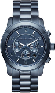  Shop Authentic Michael Kors Runway Chronograph Blue Dial Blue Steel Strap Watch For Men - MK8538 - Luxxuri