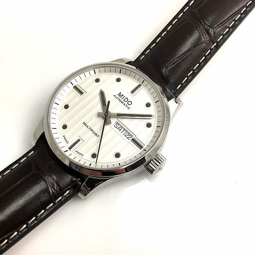  Shop Authentic Mido Multifort Automatic Silver Dial Black Leather Strap Watch For Men - M005.430.16.031.80 - Luxxuri