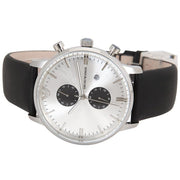  Shop Authentic Emporio Armani Gianni White Dial Black Leather Strap Watch For Men - AR0385 - Luxxuri