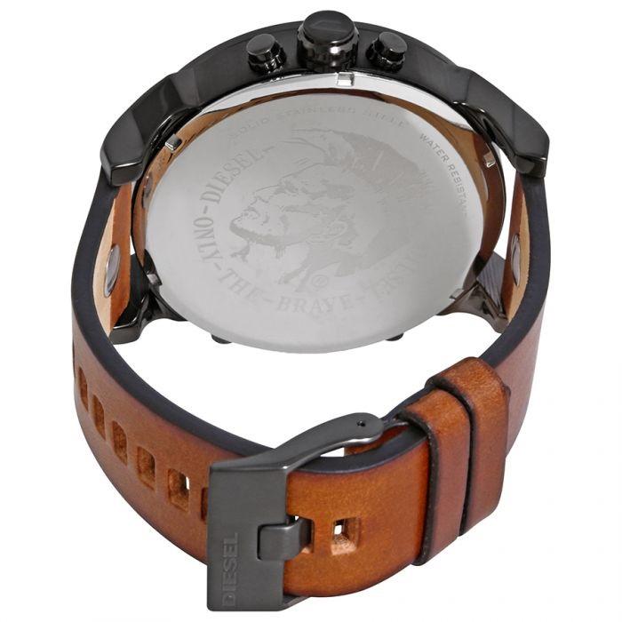  Shop Authentic Diesel Mr. Daddy 2.0 Chronograph Silver Dial Brown Leather Strap Watch For Men - DZ7394 - Luxxuri