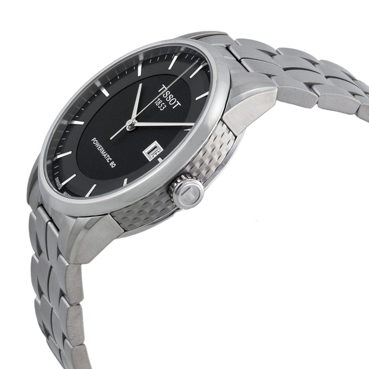  Shop Authentic Tissot Luxury Powermatic 80 Black Dial Silver Steel Strap Watch For Men - T086.407.11.051.00 - Luxxuri