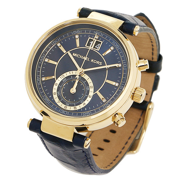  Shop Authentic Michael Kors Sawyer Blue Dial Blue Leather Strap Watch for Women - MK2425 - Luxxuri