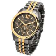  Shop Authentic Michael Kors Lexington Chronograph Black Dial Two Tone Steel Strap Watch for Men - MK8561 - Luxxuri