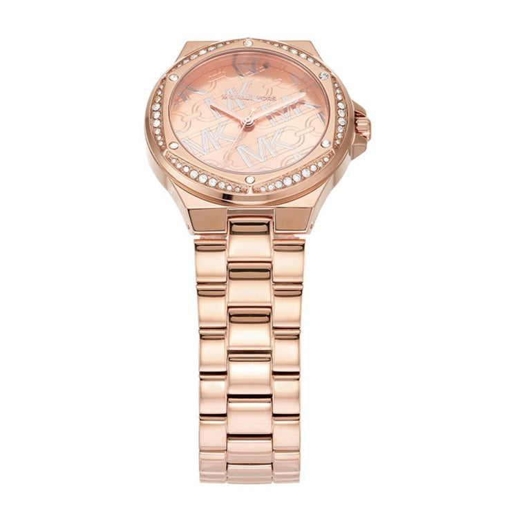 Shop Authentic Michael Kors Lennox Quartz Rose Gold Dial Rose Gold Steel Strap Watch For Women - MK7405 - Luxxuri
