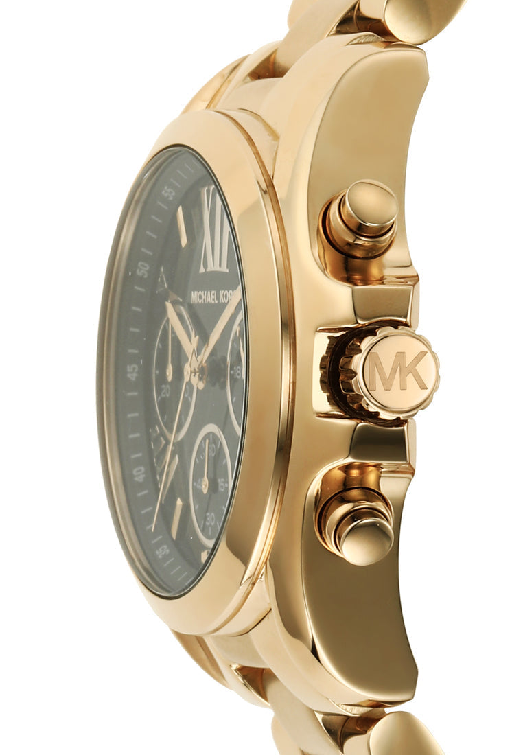  Shop Authentic Michael Kors Bradshaw Chronograph Black Dial Gold Steel Strap Watch For Women - MK6959 - Luxxuri