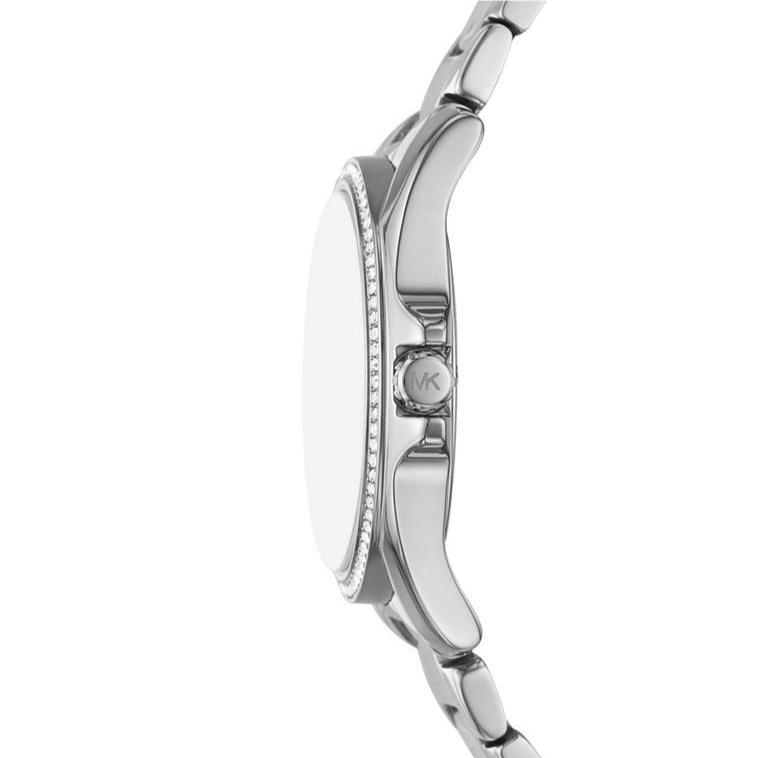  Shop Authentic Michael Kors Kacie Three-Hand Gold Dial Silver Steel Strap Watch for Women - MK4854 - Luxxuri