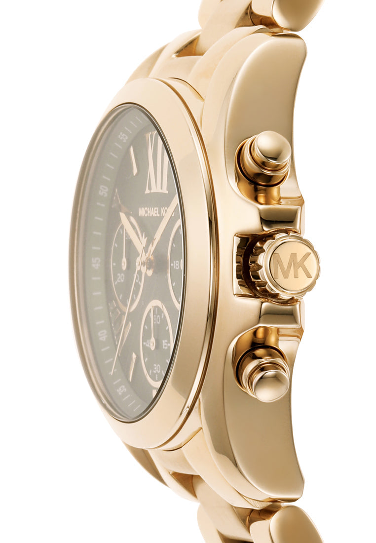  Shop Authentic Michael Kors Bradshaw Chronograph Green Dial Gold Steel Strap Watch For Women - MK7257 - Luxxuri