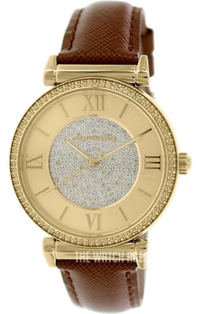  Shop Authentic Michael Kors Catlin Champagne Dial Brown Leather Strap Watch for Women - MK2375 - Luxxuri