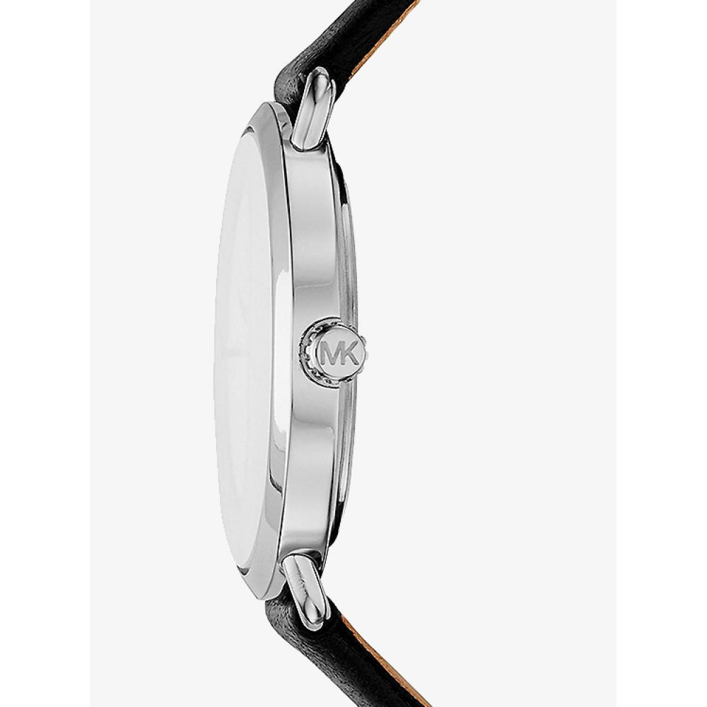  Shop Authentic Michael Kors Portia Quartz White Dial Black Leather Strap Watch For Women - MK2658 - Luxxuri