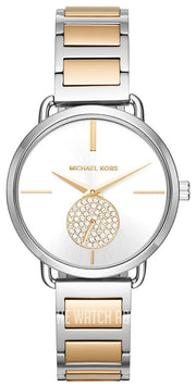  Shop Authentic Michael Kors Silver Dial Two Tone Steel Strap Watch for Women - MK3679 - Luxxuri