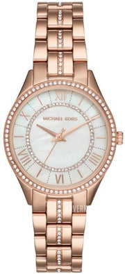  Shop Authentic Michael Kors Lauryn Mother of Pearl Dial Rose Gold Steel Strap Watch for Women - MK3716 - Luxxuri