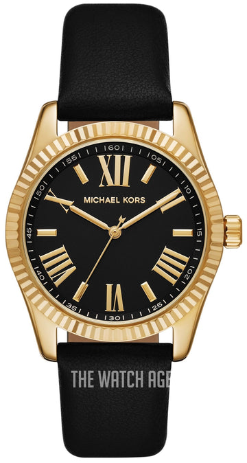  Shop Authentic Michael Kors Lexington Black Dial Black Leather Strap Watch For Women - MK4748 - Luxxuri