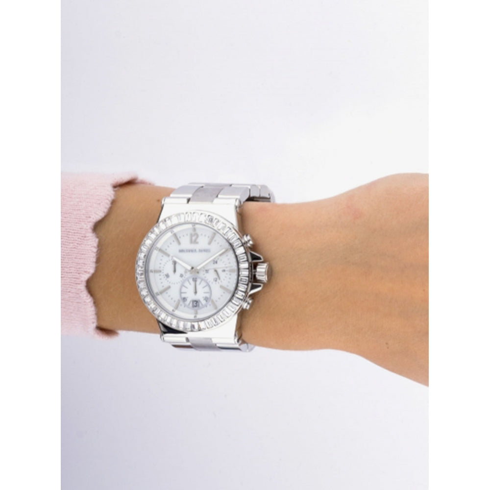  Shop Authentic Michael Kors Dylan Glitz Chronograph White Dial Silver Steel Strap Watch For Women - MK5411 - Luxxuri
