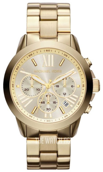  Shop Authentic Michael Kors Bradshaw Chronograph Gold Dial Gold Steel Strap Watch For Women - MK5777 - Luxxuri