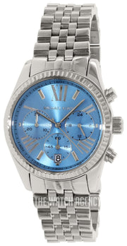  Shop Authentic Michael Kors Lexington Chronograph Blue Dial Silver Steel Strap Watch For Women - MK5887 - Luxxuri