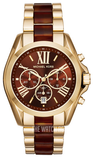  Shop Authentic Michael Kors Bradshaw Chronograph Burgundy Dial Two Tone Steel Strap For Women - MK6269 - Luxxuri