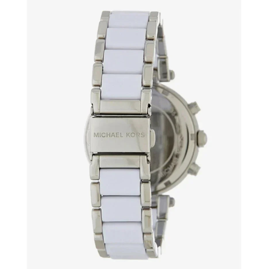  Shop Authentic Michael Kors Parker Chronograph Silver Dial Silver Steel Strap Watch For Women - MK6354 - Luxxuri