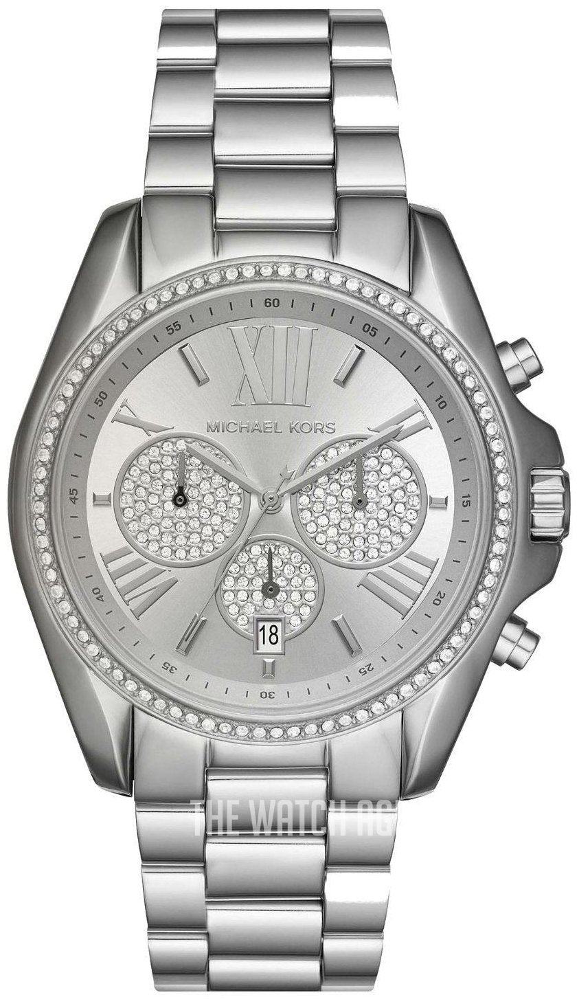  Shop Authentic Michael Kors Bradshaw Chronograph Silver Dial Silver Steel Strap Watch For Women - MK6537 - Luxxuri