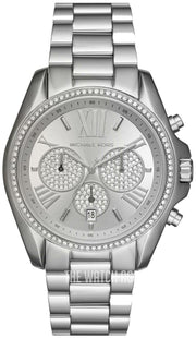  Shop Authentic Michael Kors Bradshaw Chronograph Silver Dial Silver Steel Strap Watch For Women - MK6537 - Luxxuri