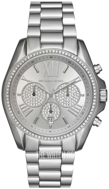  Shop Authentic Michael Kors Bradshaw Chronograph Silver Dial Silver Steel Strap Watch For Women - MK6537 - Luxxuri