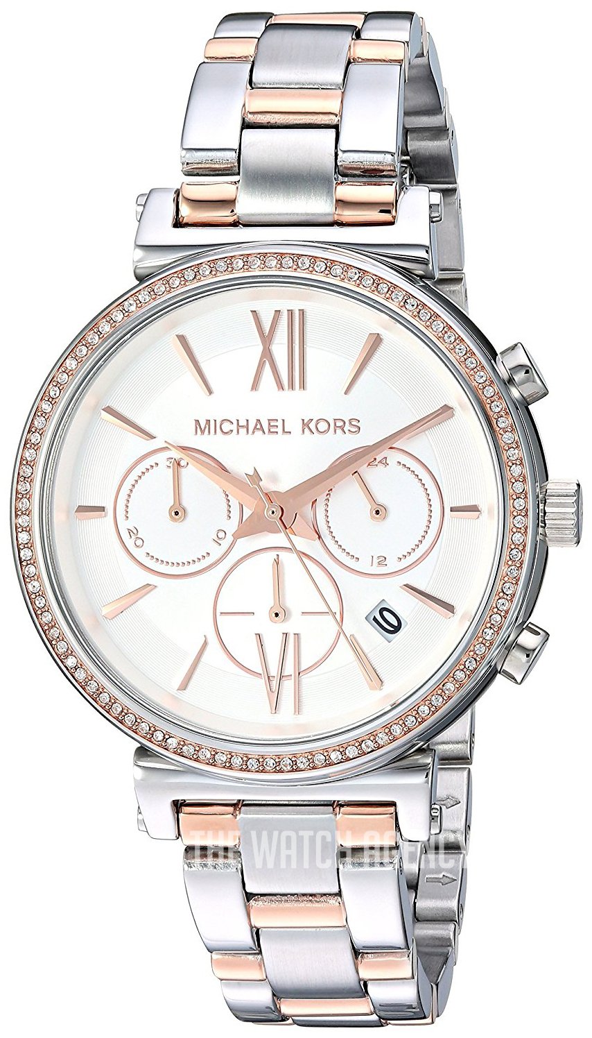 Shop Authentic Michael Kors Sofie Chronograph Quartz White Dial Two Tone Steel Strap Watch For Women - MK6558 - Luxxuri