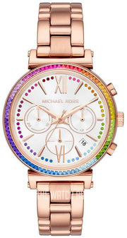  Shop Authentic Michael Kors Sofie White Dial Rose Gold Steel Strap Watch For Women - MK6577 - Luxxuri