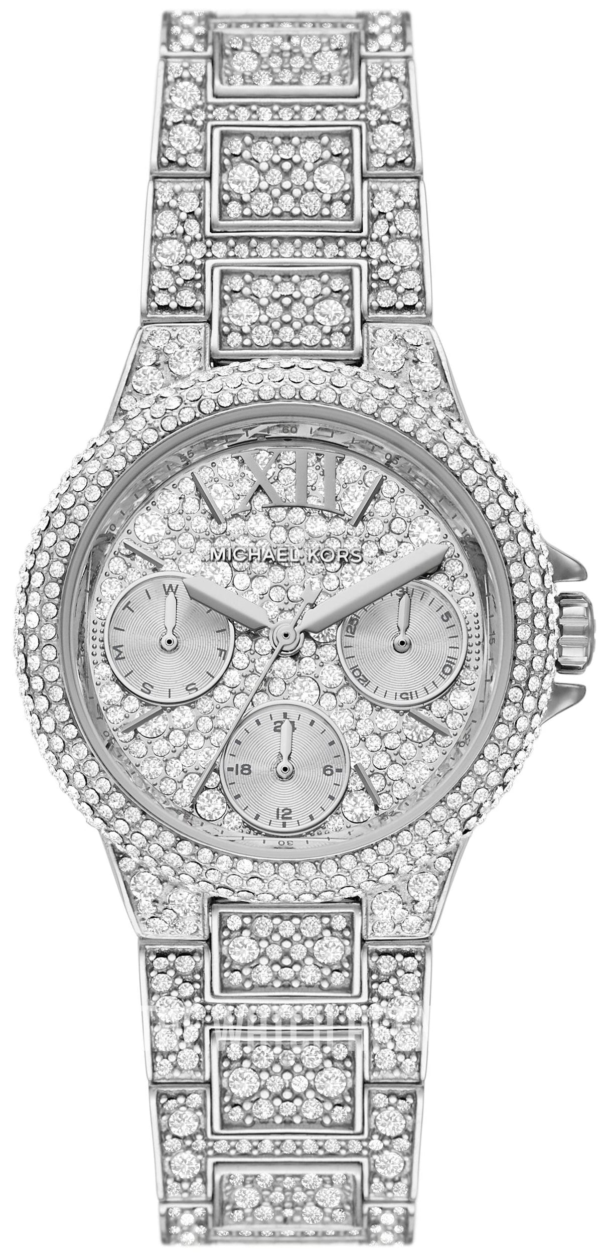  Shop Authentic Michael Kors Camille Multifunction Crystals Silver Dial Silver Steel Strap Watch For Women - MK6996 - Luxxuri