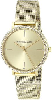  Shop Authentic Michael Kors Darci Quartz Gold Dial Gold Mesh Strap Watch for Women - MK7121 - Luxxuri