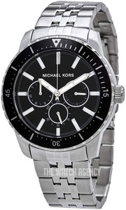  Shop Authentic Michael Kors Cunningham Multifunction Black Dial Silver Steel Strap Watch For Men - MK7156 - Luxxuri