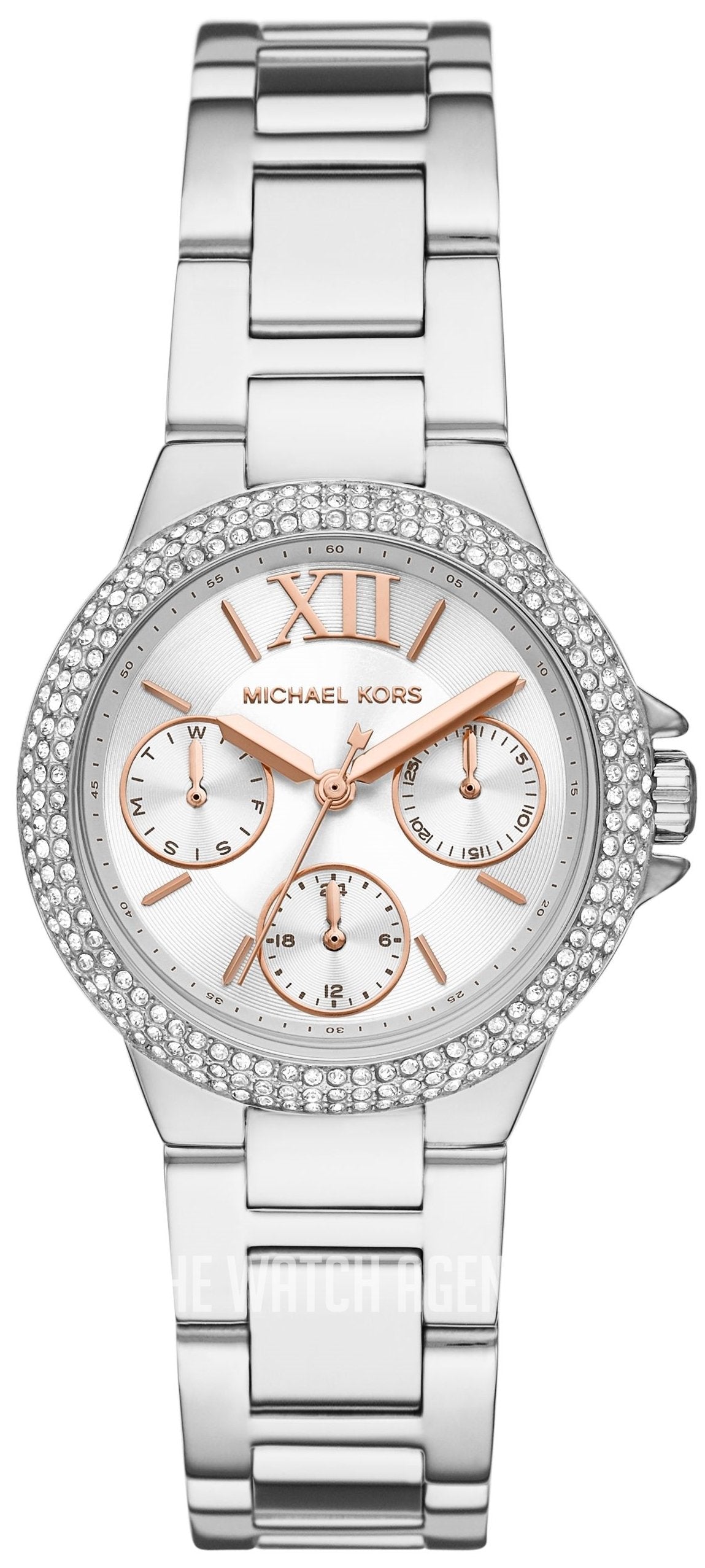  Shop Authentic Michael Kors Camille Chronograph White Dial Silver Steel Strap Watch For Women - MK7198 - Luxxuri
