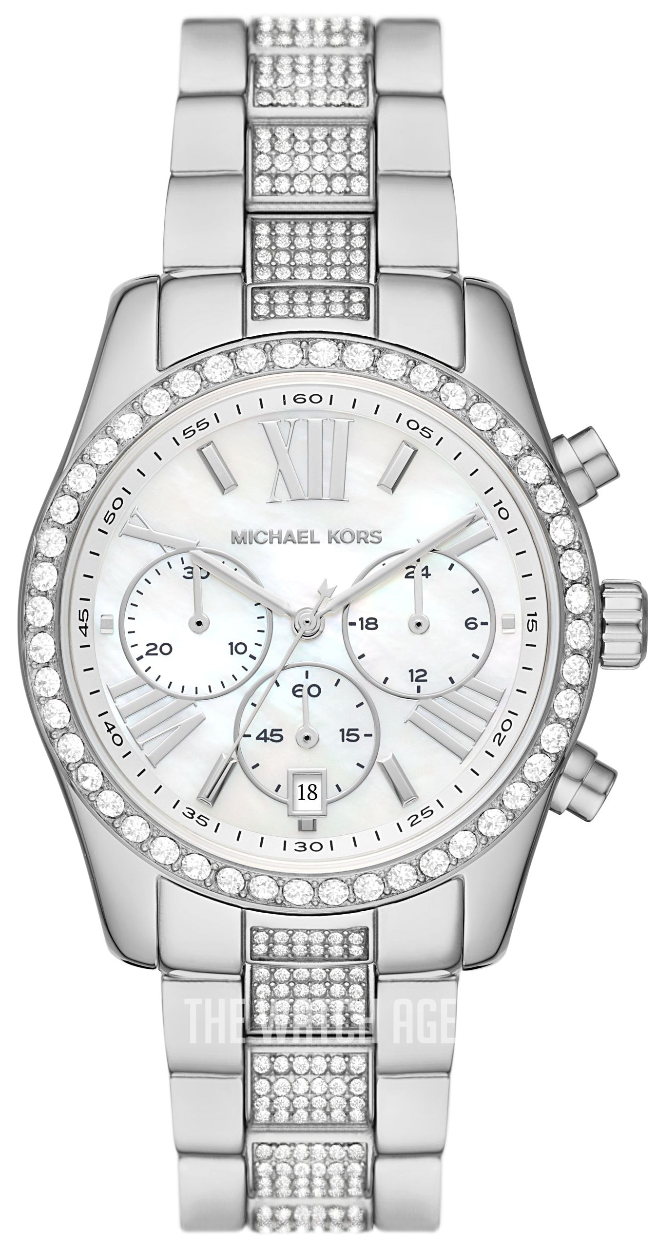  Shop Authentic Michael Kors Lexington Chronograph White Dial Silver Steel Strap Watch For Women - MK7243 - Luxxuri
