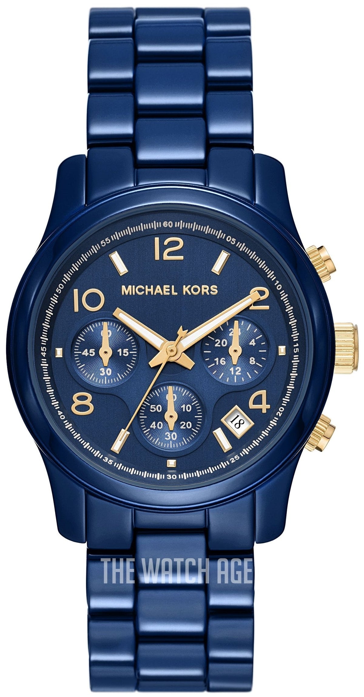  Shop Authentic Michael Kors Runway Analog Blue Dial Blue Steel Strap Watch for Women - MK7332 - Luxxuri