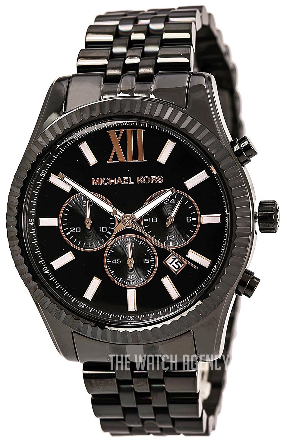  Shop Authentic Michael Kors Lexington Chronograph Black Dial Black Steel Strap Watch For Men - MK8467 - Luxxuri