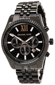  Shop Authentic Michael Kors Lexington Chronograph Black Dial Black Steel Strap Watch For Men - MK8467 - Luxxuri