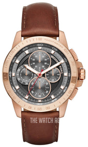  Shop Authentic Michael Kors Ryker Analog Gray Dial Brown Leather Strap Watch For Men - MK8519 - Luxxuri