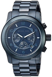  Shop Authentic Michael Kors Runway Chronograph Blue Dial Blue Steel Strap Watch For Men - MK8538 - Luxxuri
