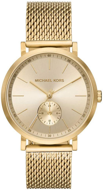  Shop Authentic Michael Kors Irving Quartz Gold Dial Gold Mesh Strap Watch For Men - MK8741 - Luxxuri