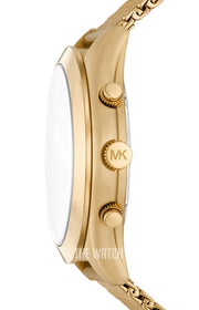  Shop Authentic Michael Kors Slim Runway Chronograph Black Dial Gold Mesh Strap Watch For Men - MK9057 - Luxxuri