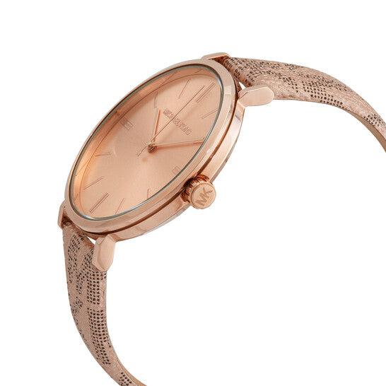  Shop Authentic Michael Kors Addyson Quartz Rose Gold Dial Pink Leather Strap Watch for Women - MK2953 - Luxxuri