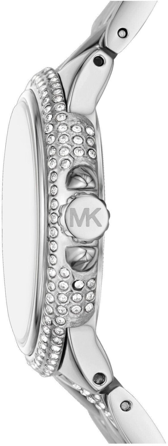  Shop Authentic Michael Kors Camille Pave Crystals Silver Dial Silver Steel Strap Watch for Women - MK4804 - Luxxuri