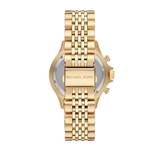  Shop Authentic Michael Kors Bayville Chronograph Black Dial Gold Steel Strap Watch For Men - MK8726 - Luxxuri