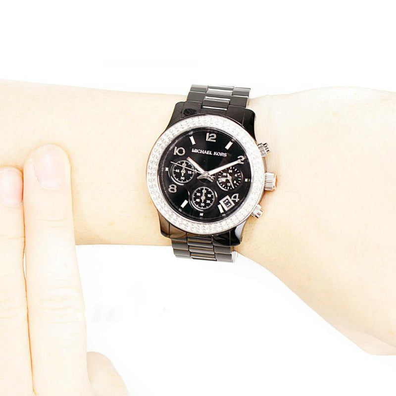  Shop Authentic Michael Kors Runway Black Dial Black Steel Strap Watch for Women - MK5190 - Luxxuri