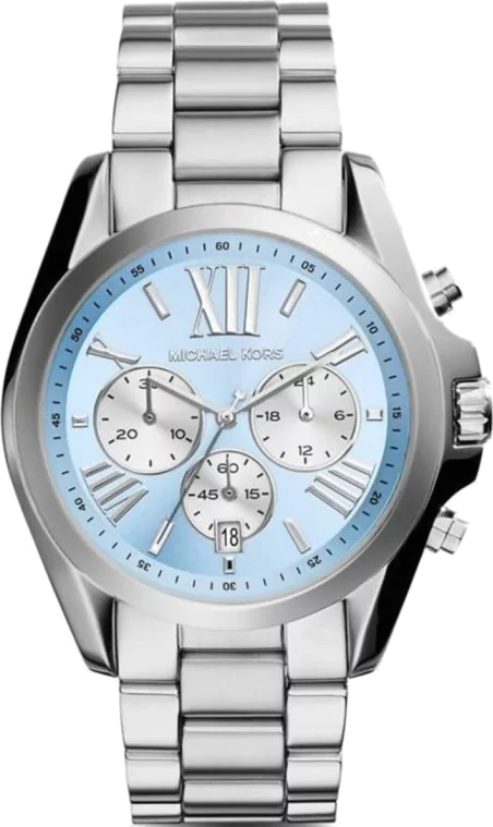  Shop Authentic Michael Kors Bradshaw Chronograph Blue Dial Silver Steel Strap Watch For Women - MK6099 - Luxxuri