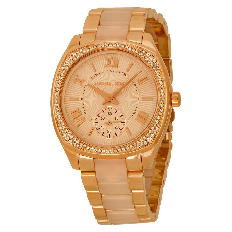  Shop Authentic Michael Kors Bryn Rose Gold Dial Two Tone Steel Strap Watch for Women - MK6135 - Luxxuri